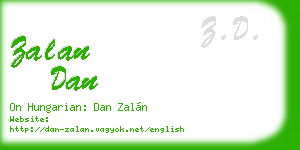 zalan dan business card
